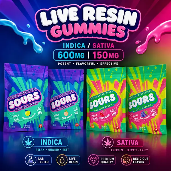 LIVE RESIN GUMMIES IND / SAT in ASSORTED FLAVORS at Fort York Cannabis