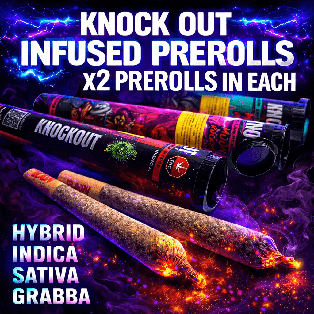 KNOCK OUT *INFUSED* PREROLLS x2 each at Fort York Cannabis
